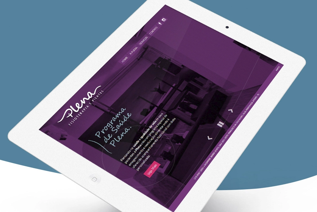Site - Plena Fisioterapia e Pilates - Versão Tablet